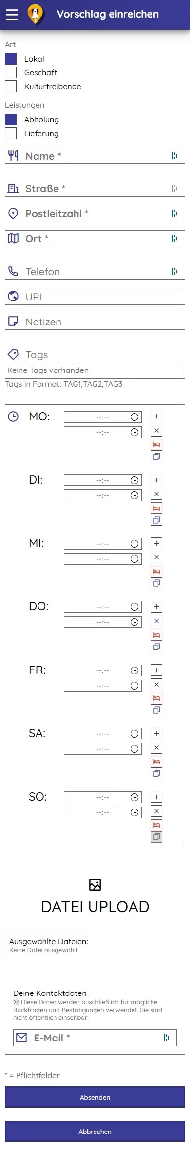 Submit a suggestion-Mobile